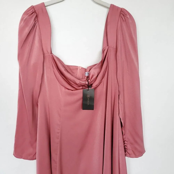 The Labera Cocktail Dress Womens Size Small Rose Gold Long Sleeve Party Summer - Picture 6 of 16